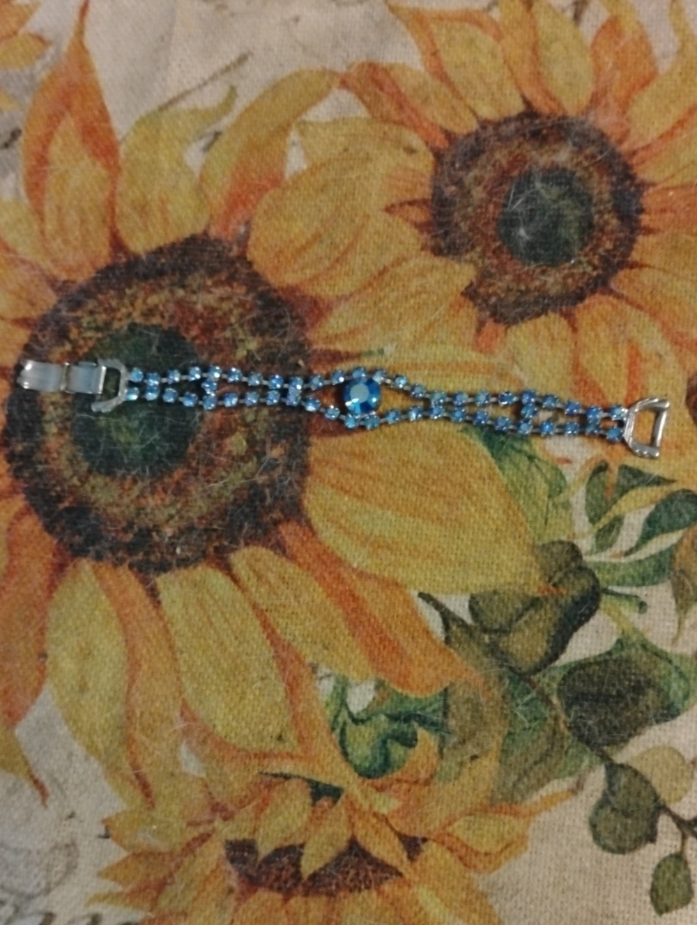 Blue Crystal Rhinestone Bracelet - Women's Jewelry